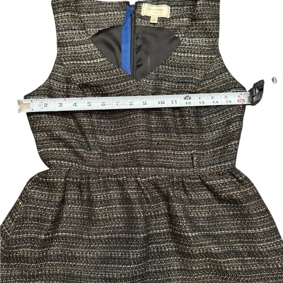 Anthropologie MOULINETTE SOEURS Black Silver Sleeveless Tweed Dress in Sz 4 P - Picture 8 of 9